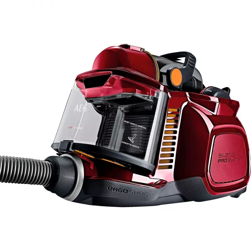 AEG LX7-2-CR-A Beutelloser Zyklon-Staubsauger, 750 W, Chili Rot/Schwarz