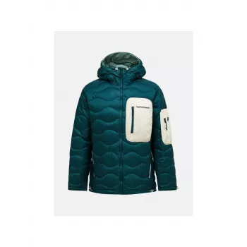 PEAK PERFORMANCE Herren Helium Utility Daunenjacke mit Kapuze Forest Night Green Größe M