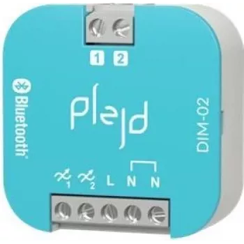 PLEJD DIM-02 2-Kanal-Funkdimmer, 2x100VA, Bluetooth Mesh, DIN-Schiene