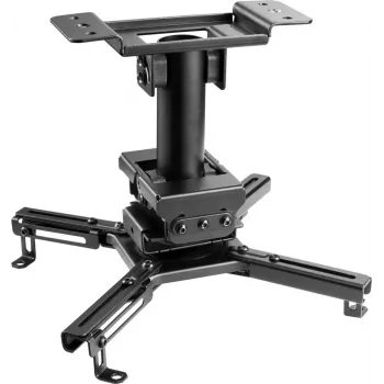 VALUE Universelle Projektor-Deckenhalterung mit 15 kg Tragkraft, 360° Drehung, Schwarz