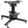 VALUE Universelle Projektor-Deckenhalterung mit 15 kg Tragkraft, 360° Drehung, Schwarz