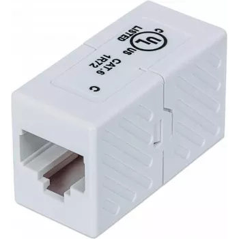 Intellinet 504751 Cat6 UTP RJ45 Inline-Kupplung, Buchse zu Buchse, Weiß