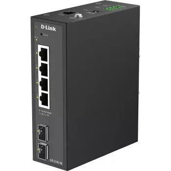 D-Link DIS-210G-06 Industrial Smart Managed Switch mit 4 Gigabit-Ethernet-Ports und 2 SFP-Steckplätzen