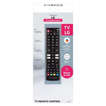 Vivanco VVREMOTELGK Universelle Fernbedienung für LG Fernseher - Schwarz