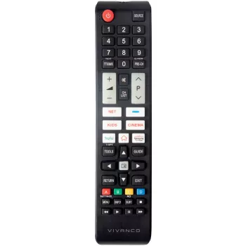Vivanco VVREMOTESAM Universal-Fernbedienung für Samsung TVs, Schwarz
