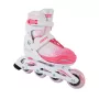 Roces Jokey X Girl Verstellbare Inline-Skates, Größe 26-29, Weiß/Rosa