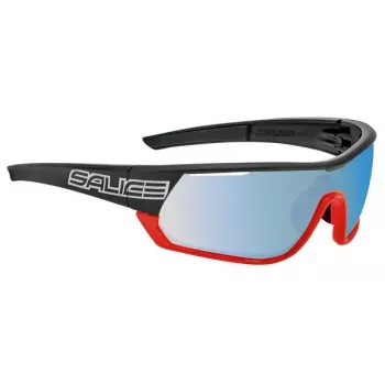 Salice 016RWX RWX Photochrome Radsport-Sonnenbrille Schwarz/Rot mit klarer Ersatzscheibe