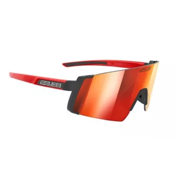 Salice 027RW Schwarz/RW Rot Sport-Sonnenbrille mit wechselbaren Gläsern