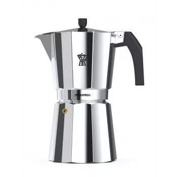 PEZZETTI Italexpress Herd-Espressokocher 0,7 L Aluminium Schwarz