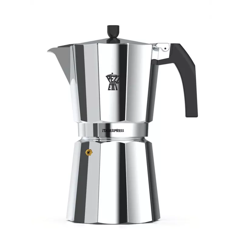 PEZZETTI Italexpress Herd-Espressokocher 0,7 L Aluminium Schwarz