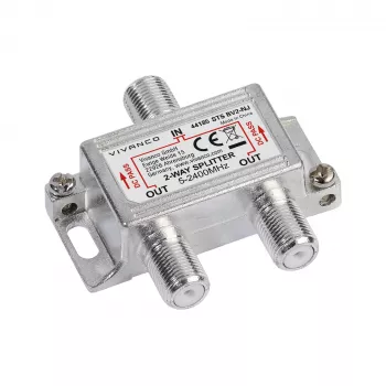Vivanco VVSATSPLIT1IN2OUT Satelliten-Verteiler 1 Eingang 2 Ausgänge 5-2400 MHz F-Stecker