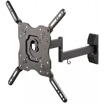 Vivanco Full Motion TV-Wandhalterung für 32-55 Zoll Bildschirme bis 35 kg, VESA 400x400, Neigbar & Schwenkbar, Schwarz
