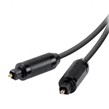 Vivanco VVATOSL30GK 3m TOSLINK Optisches Audiokabel - vergoldet, Schwarz