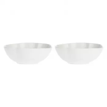 LA PORCELLANA BIANCA Set aus 2 großen runden Schalen Villadeifiori - Weiß, 23 cm
