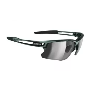 Salice 031RW Green/RW Silver Cycling Sunglasses mit Ersatz-Klarglas