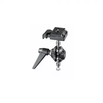Manfrotto 155RC Zwei-Achsen-Stativkopf mit Schnellkupplung, 6 kg Tragfähigkeit, 360° Panorama, Aluminium, Schwarz