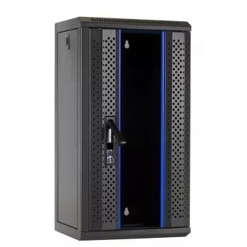 DSIT DS10-3312 12U 10 inch Wandmontage-Servergehäuse mit Glastür, 312x310x618 mm, Schwarz
