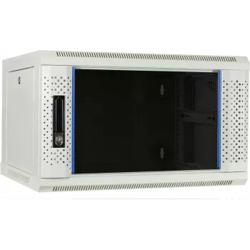 DSIT DS6406W 6U Wandmontage-Serverschrank mit Glastür, Weiß, 600 x 450 x 367 mm