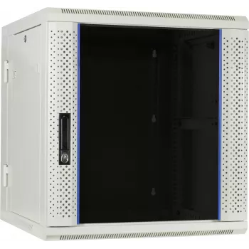 DSIT 12U reversibler Wandmontage-Server-Schrank mit Glastür, Weiß, 600x600x635 mm