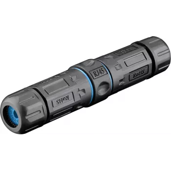 DSIT Cat6 STP RJ45 Outdoor-Kupplung IP68, Buchse zu Buchse, Gigabit, PoE, Schwarz