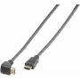 Vivanco High-Speed-HDMI-Kabel mit Ethernet, 90-Grad-Winkel, 1,5 m, Schwarz (VVVHDMI30M1M90K)