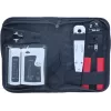 DSIT 9-teiliges Netzwerk-Installations- und Reparatur-Werkzeugset mit RJ45-Crimpzange, Kabeltester, Auflegewerkzeug und Reißverschluss-Etui (DC-TOOLSET)