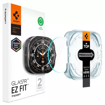 Spigen Glas.TR EZ-FIT AC Displayschutzfolie für Samsung Galaxy Watch Ultra 2 (47mm) klar 2er-Pack