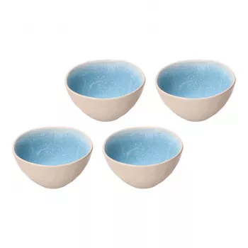 ROSE&TULIPANI Concerto Fuse Azzurro Set mit 4 mittleren Schalen 15 cm