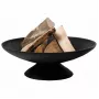 Fire Bowl L Gusseisen Feuerstelle für den Außenbereich, 60 cm rund, für Holz & Holzkohle, Schwarz