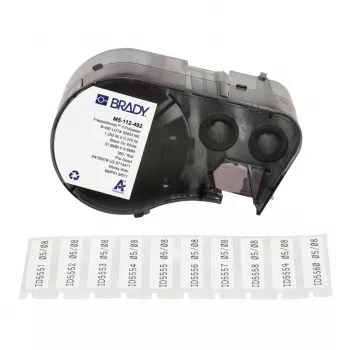 BRADY FreezerBondz B-490 Polyester-Etiketten für BMP21-PLUS, M210, M211 - 19,05 mm x 6,4 m, Weiß, permanent Acryl, Thermotransfer, kryogen & Labor