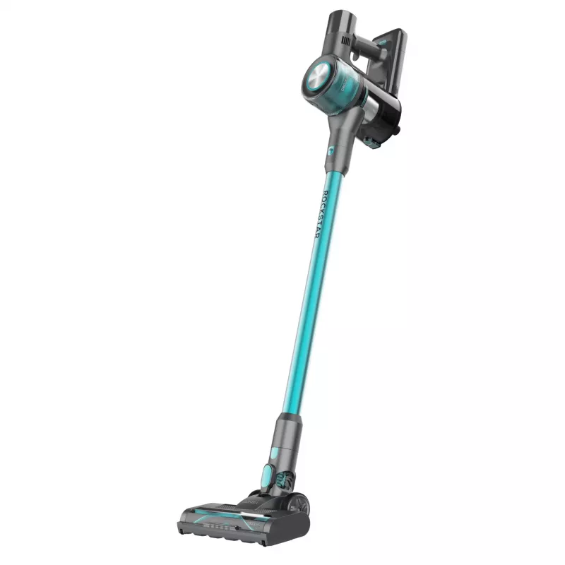 Cecotec Conga Rockstar P50 Akku-Staubsauger 3-in-1 Stabstaubsauger, 24 kPa Saugkraft, 65 min Laufzeit, bürstenloser Motor, LED-Display, Schwarz/Türkis