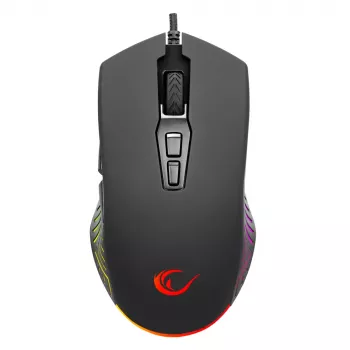 Rampage Spear V2 Kabelgebundene Gaming-Maus 12800 DPI Optisch RGB Schwarz