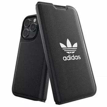 Adidas Originals Basic Booklet-Hülle für iPhone 14 Pro, Schwarz & Weiß