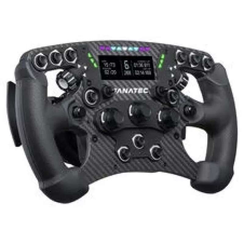 Fanatec ClubSport Formula V3 Lenkrad, 290mm, 2,7 inch OLED-Display, RGB RevLEDs, magnetische Schaltwippen, Carbon, Alcantara, Schwarz