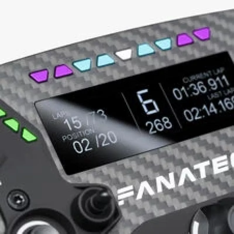 Fanatec ClubSport Formula V3 Lenkrad, 290mm, 2,7 inch OLED-Display, RGB RevLEDs, magnetische Schaltwippen, Carbon, Alcantara, Schwarz