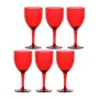 ROSE&TULIPANI FIABA Set aus 6 Acryl-Weingläsern 400 ml, Rot