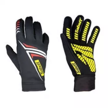 Sabelt G34 Sim-Racing-Handschuhe, Touchscreen-kompatibel, Silikonhandfläche, Größe S, Schwarz
