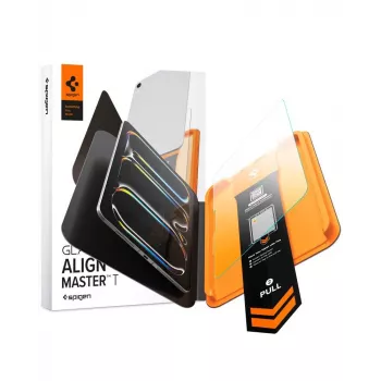 Spigen AlignMaster Glas.tR Displayschutzfolie aus gehärtetem Glas für iPad Pro 11 (2024-2025), Transparent