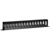DSIT DS-1902 19 inch Kabelmanagement-Blende mit Schiebedeckel, 1U, Schwarz