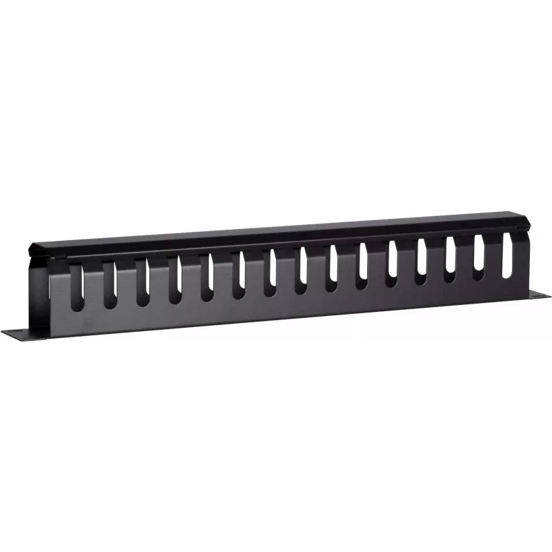 DSIT DS-1902 19 inch Kabelmanagement-Blende mit Schiebedeckel, 1U, Schwarz
