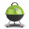 FIELDMANN FZG 1000G Holzkohlegrill, 44 cm verchromter Grillrost, emaillierter Stahlkörper, Dreibeinständer, herausnehmbarer Aschefänger, Schwarz