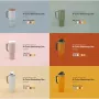 Orangemonkie 6-Farben-Hintergrundset für Foldio 4 (Weiß, Schwarz, Grau, Grün, Blau, Gelb)