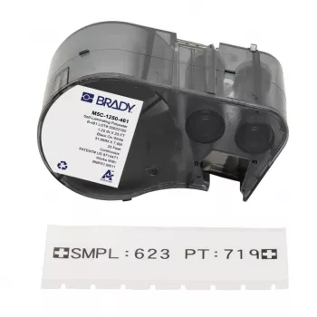 BRADY BMP51/BMP53/M511 Selbstlaminierendes Vinyl-Kabelmarkierungs-Etikett, Weiß/Transparent, 38,1 mm x 25,4 mm, 160 Etiketten/Rolle