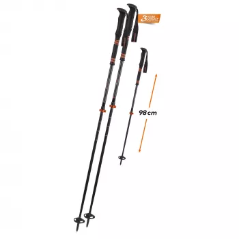 Komperdell Carbon C2 Ultralight Skitourenstöcke - Schwarz/Orange
