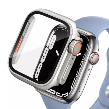 TECH-PROTECT DEFENSE360 Apple Watch 4/5/6/SE (44mm) Titan/Orange Robustes Gehäuse mit integriertem Armband