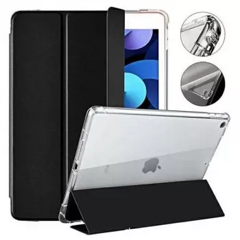 Mercury Klare Rückseiten-Hülle für iPad Pro 12.9 (2018-2022) & iPad Air 13 (2024-2026) - Schwarzer Rahmen