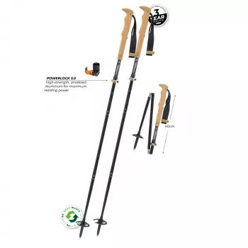 Komperdell FX Lite Carbon Vario Summit Compact Trekkingstöcke - Titan