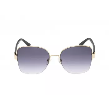 GUESS Damen GF00052-5932B Katzenaugen-Sonnenbrille, Havanna-Rahmen, braune Verlaufsgläser, 59 mm