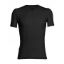 Icebreaker Anatomica S/S V T-Shirt - Schwarz/Monsoon (Größe L)