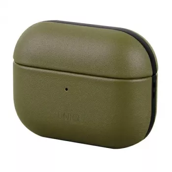 UNIQ Terra Echtleder-Case für Apple AirPods Pro – Olivgrün